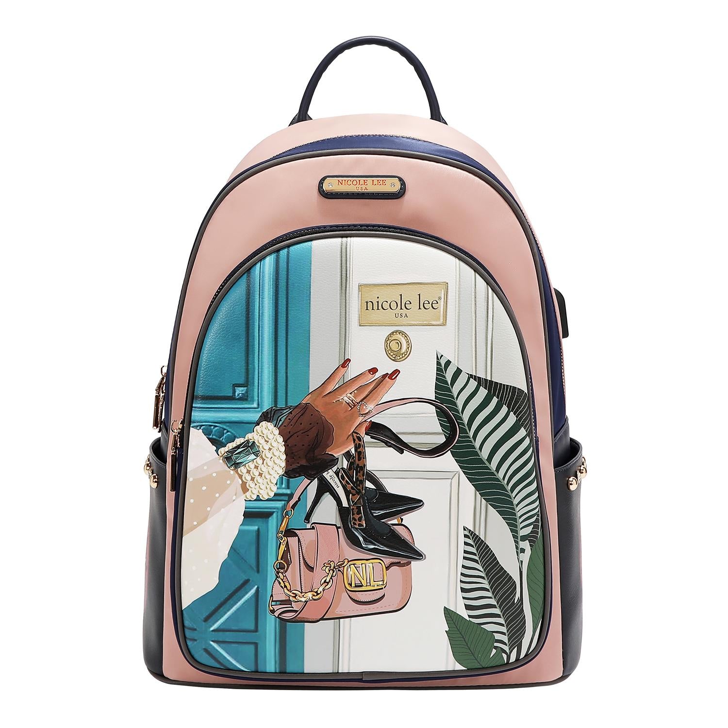 Mochila De Nylon Nicole Lee Con Bolsita Emotion SS26