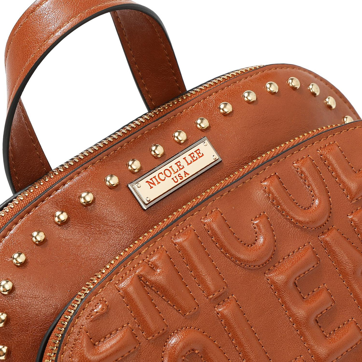 Mochila dome Nicole Lee en relieve y estoperoles FW25