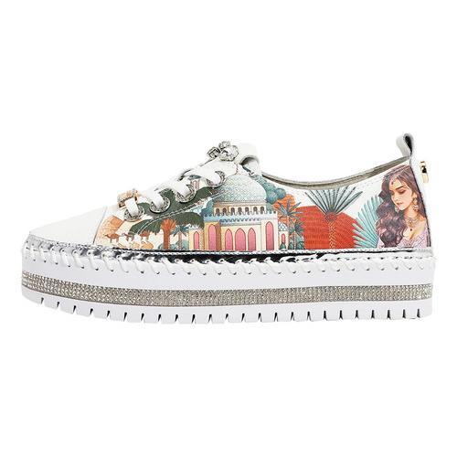 Tenis con plataforma trenzada Nicole Lee Queen Cleopatra FW25