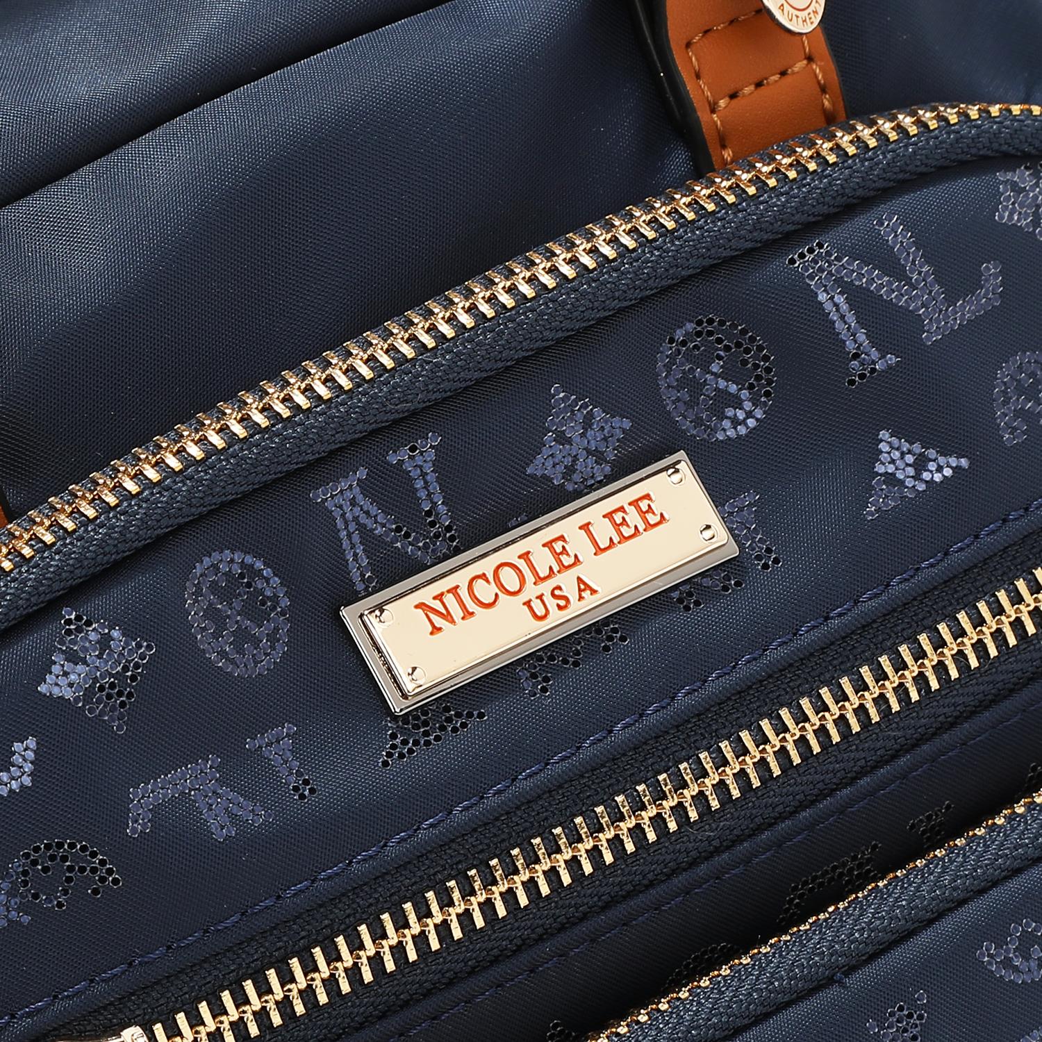 Bolsa cruzada Nicole Lee de nylon holográfica FW25