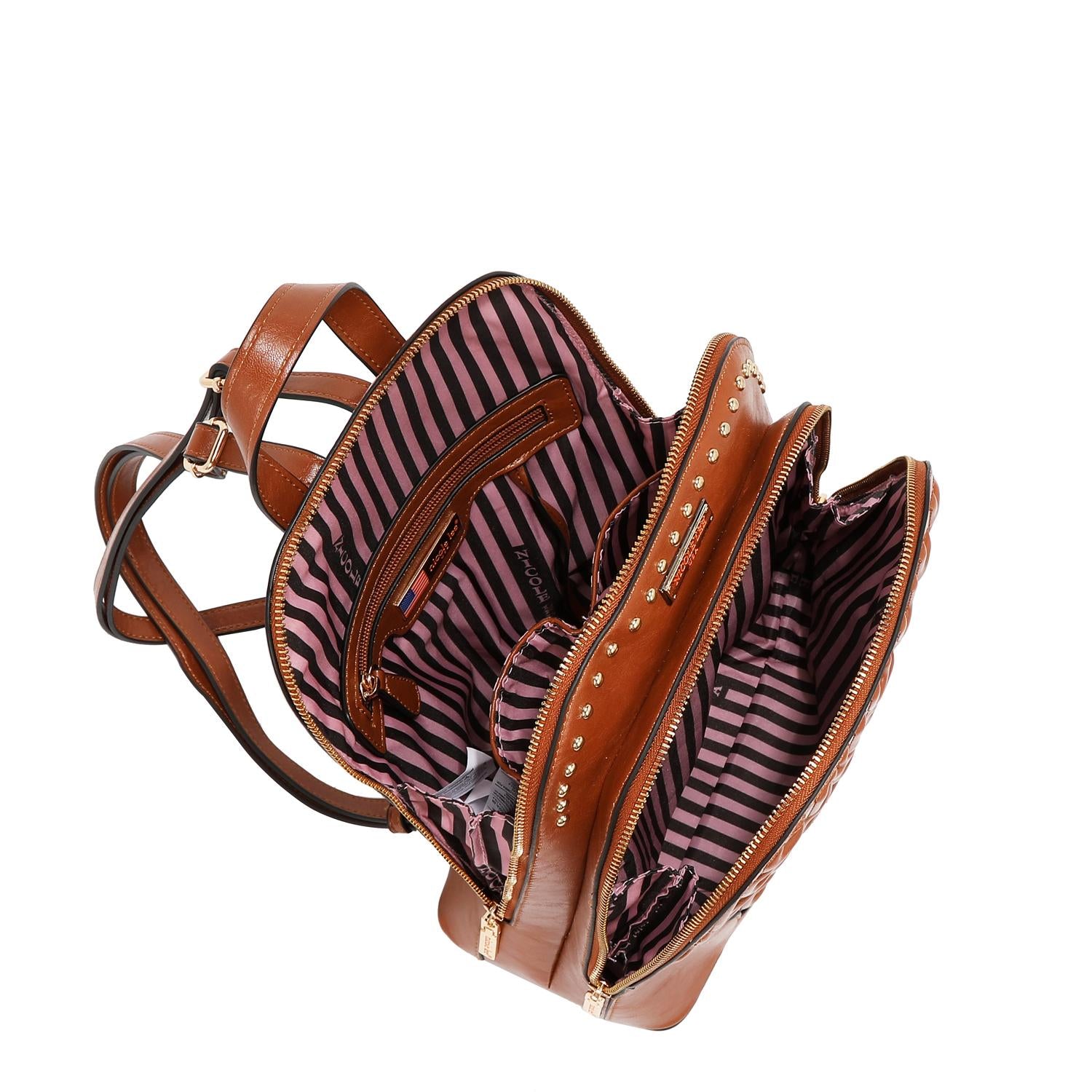 Mochila dome Nicole Lee en relieve y estoperoles FW25