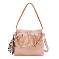 Bolsa satchel Nicole Lee acabado brillante y llavero FW25