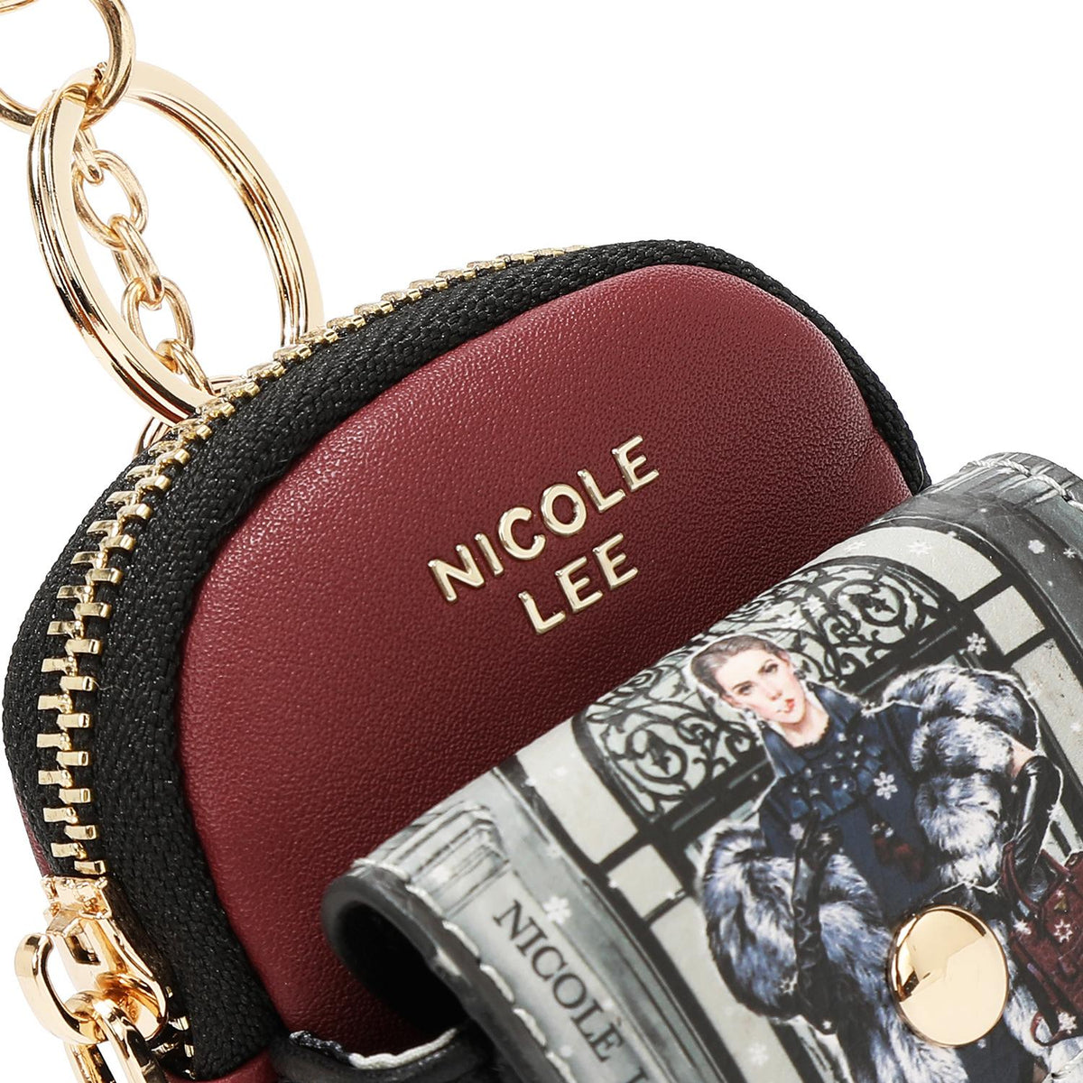 Monedero Llavero Nicole Lee print Moda FW25