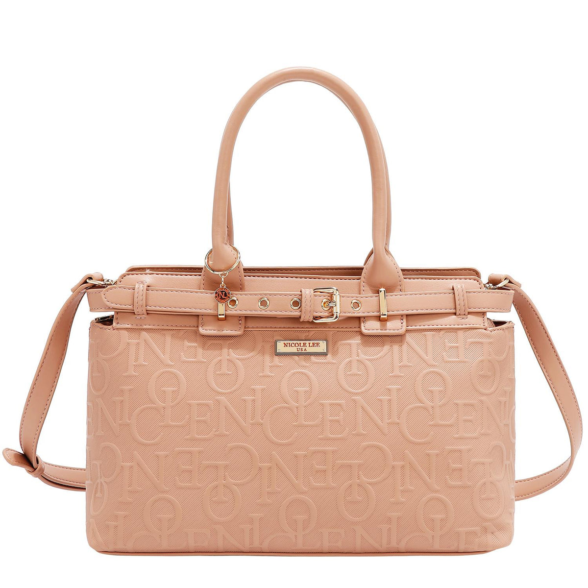 Bolsa boston Nicole Lee en relieve con monedero FW25