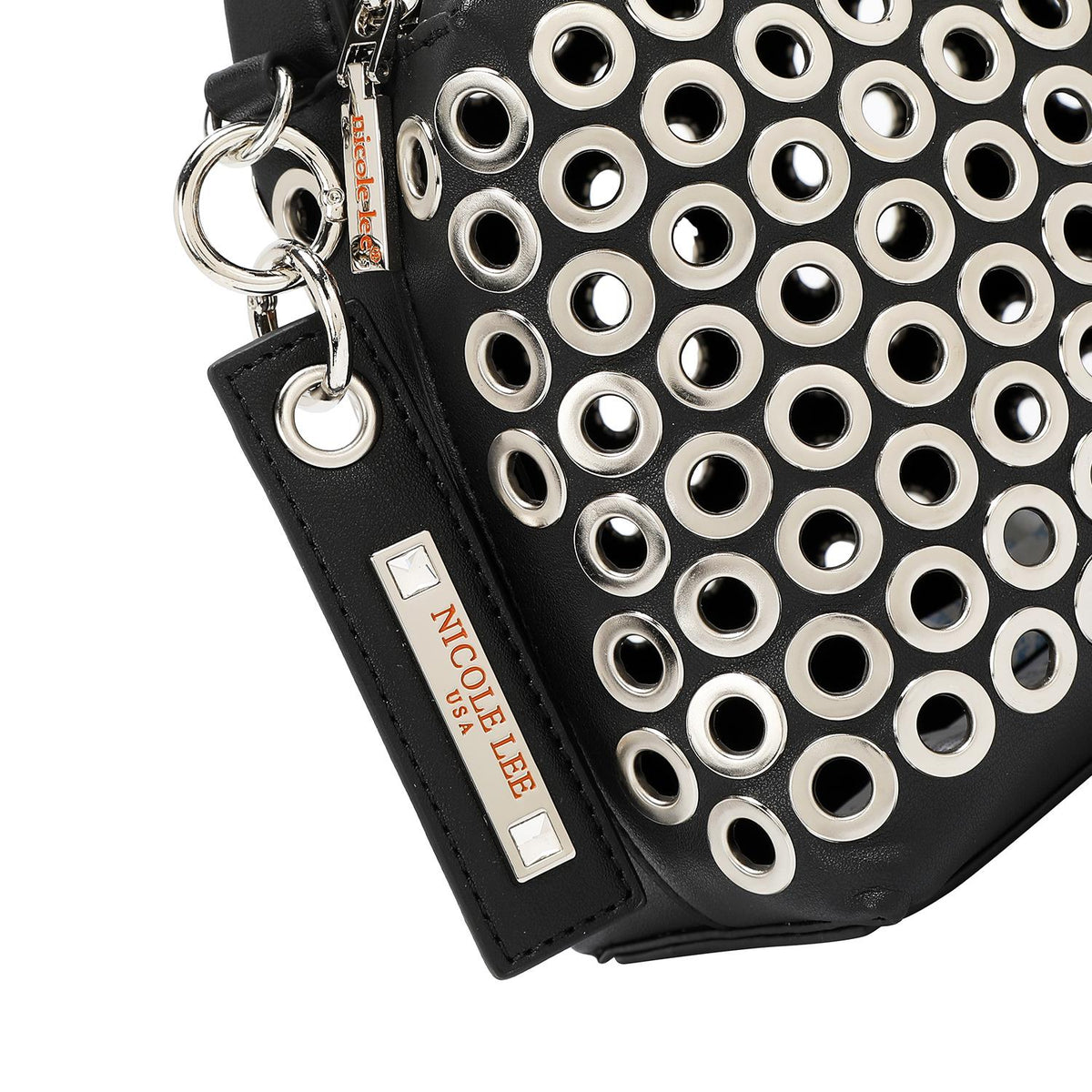 Bolsa de mano Nicole Lee de detalles metálicos FW25