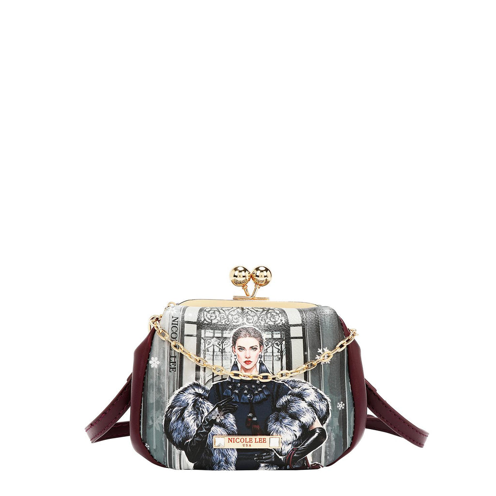 Mini bolsa con kisslock Nicole Lee Moda Snowflake FW25