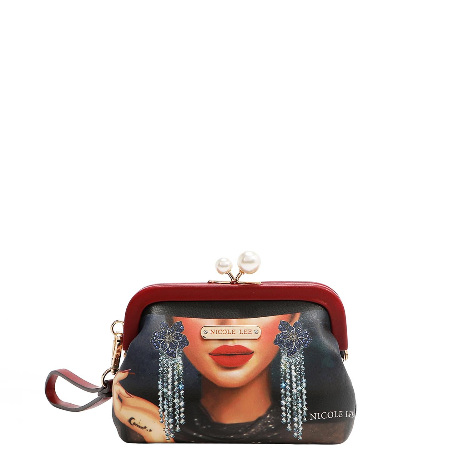 Mini Monedero Nicole Lee Con Broche Kisslock Y Correa FW25