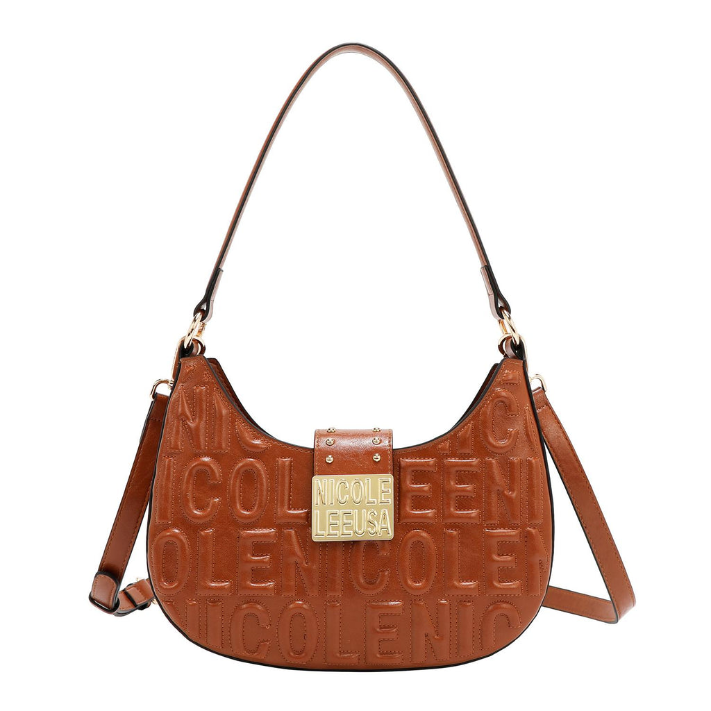 Bolsa hobo Nicole Lee en relieve con monedero FW25