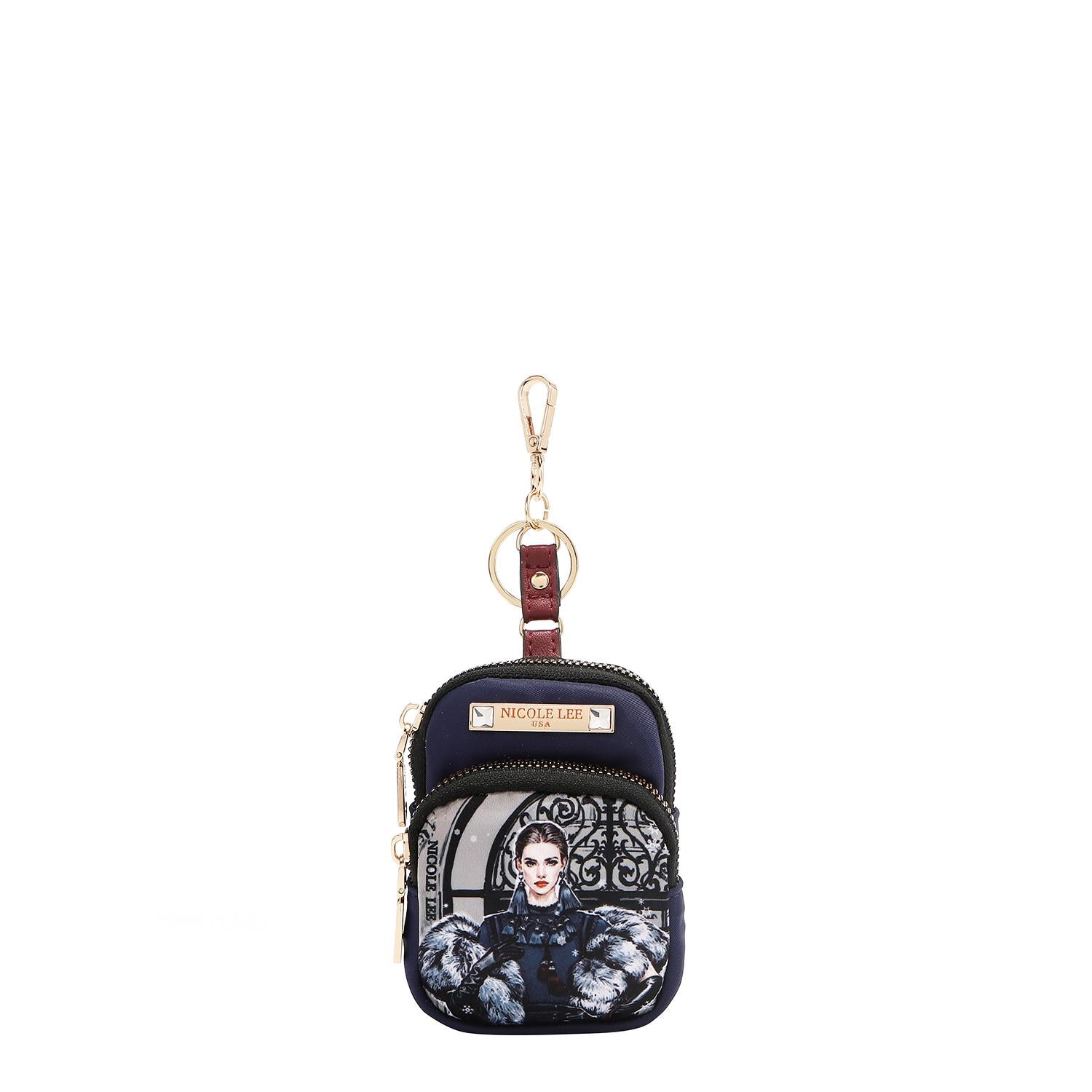 Llavero/Monedero Mini Mochila Nicole Lee Print Moda FW25