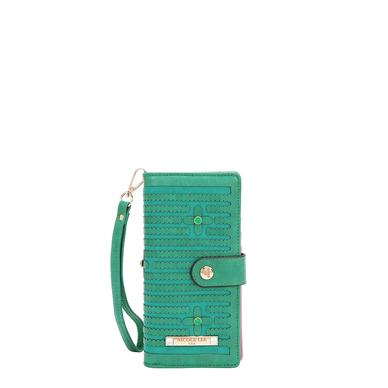 Cartera Nicole Lee Con Relieve de Flores Modern Stitch SS26