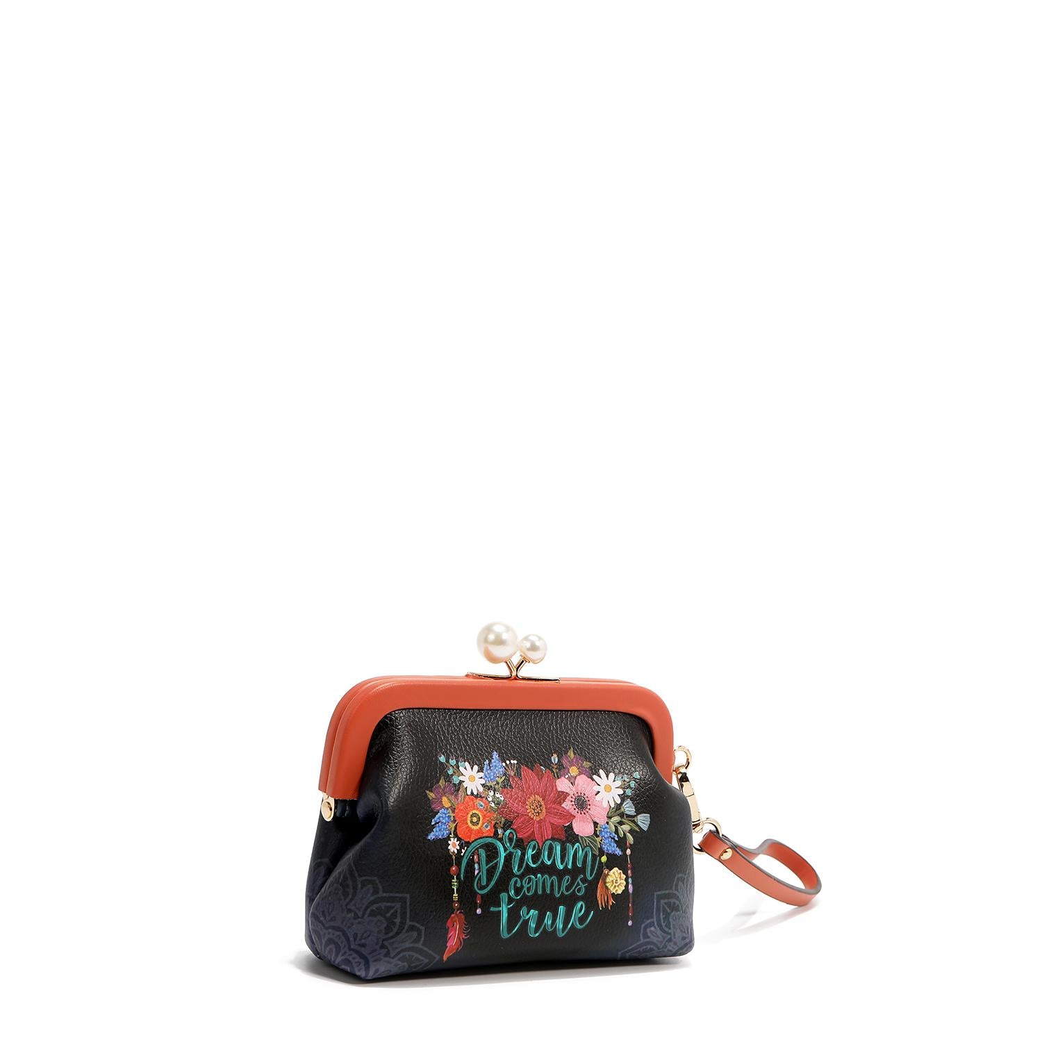 Mini Monedero Nicole Lee Con Broche Kisslock Y Correa FW25