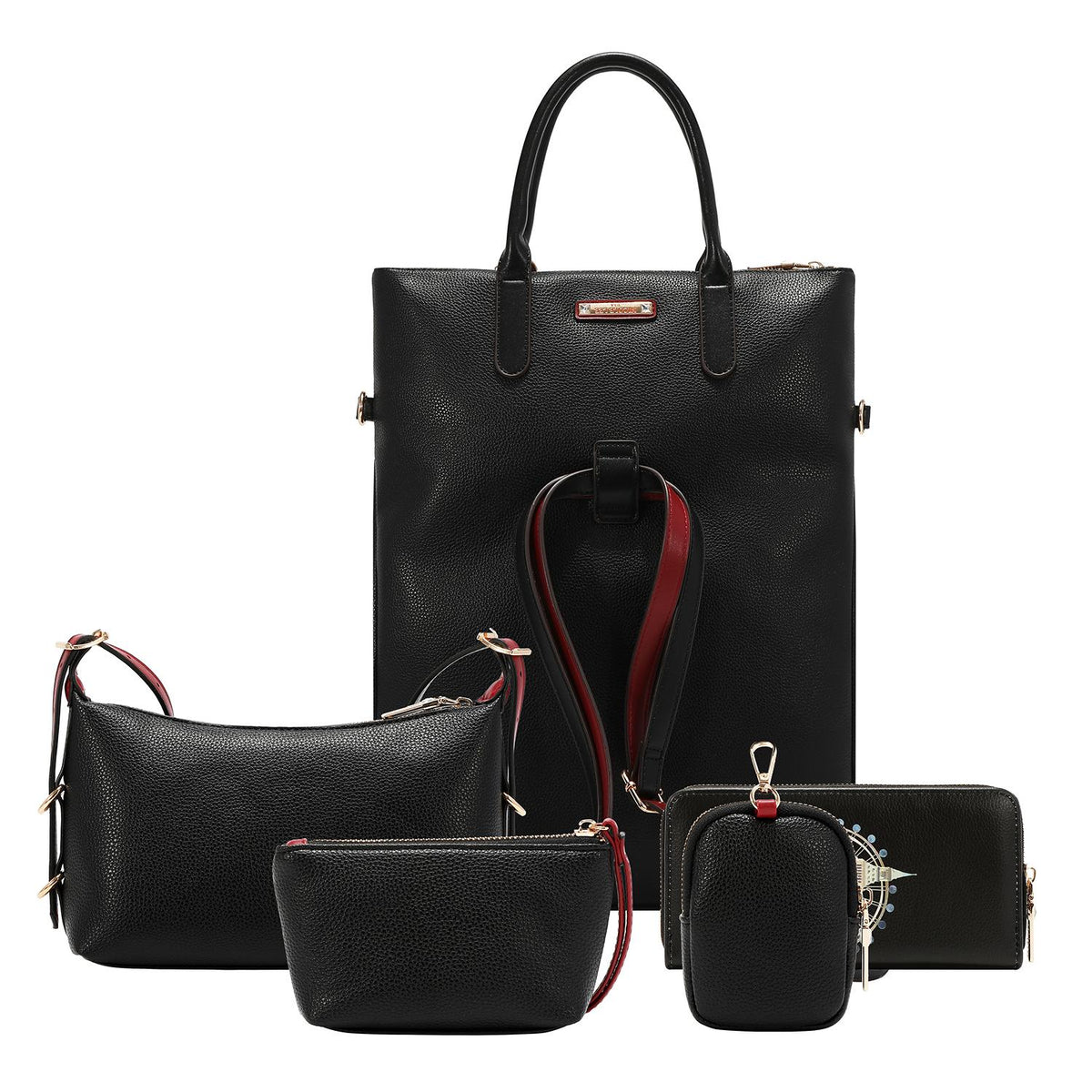 Set De 5 Piezas Bolsa Y Accesorios Print London Eye FW26