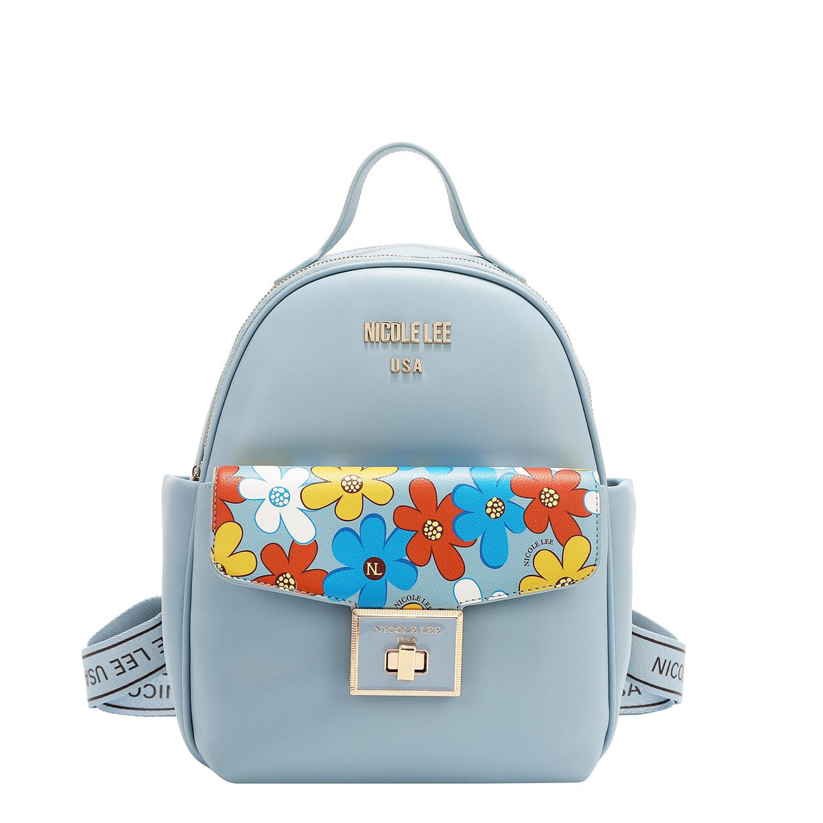 Mochila Casual Nicole Lee Con Estampado De Flores FW25