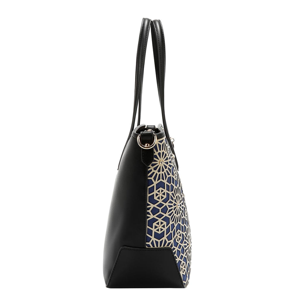 Bolsa Tote Nicole Lee Corte Láser Y Pedrería FW25