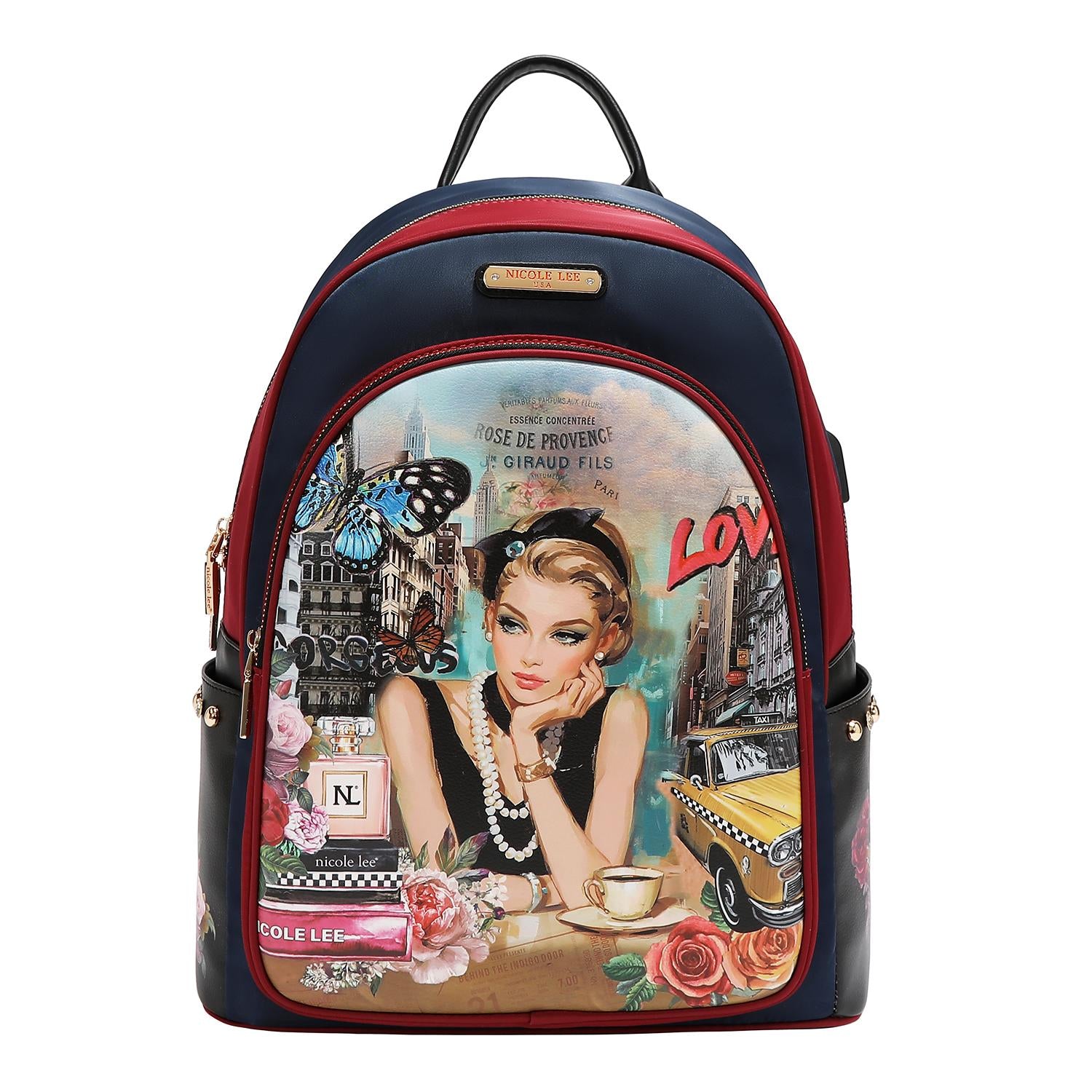 Mochila De Nylon Nicole Lee Con Bolsita Sabina SS26