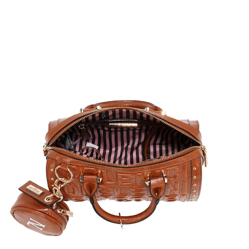 Bolsa boston Nicole Lee en relieve con monedero FW25
