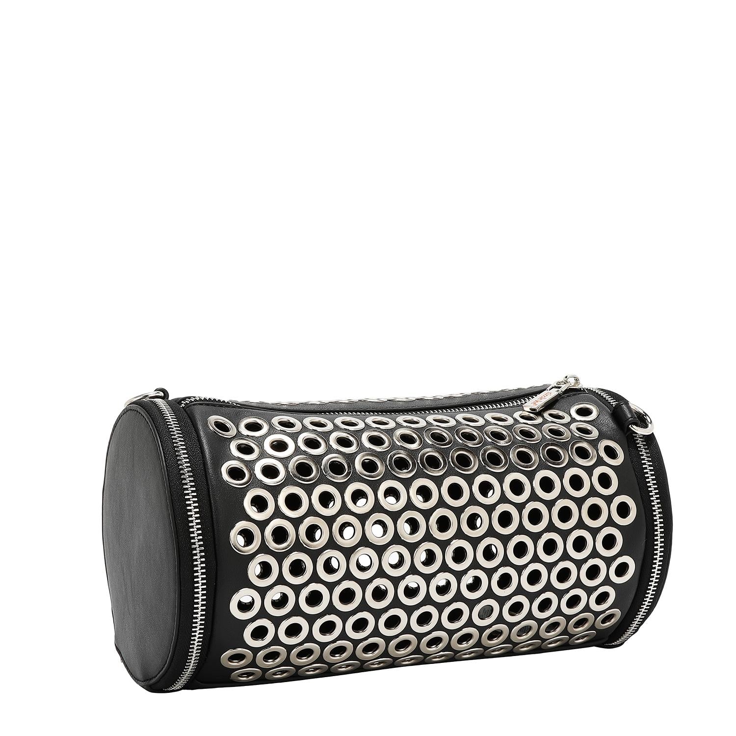Bolsa barril Nicole Lee de detalles metálicos FW25