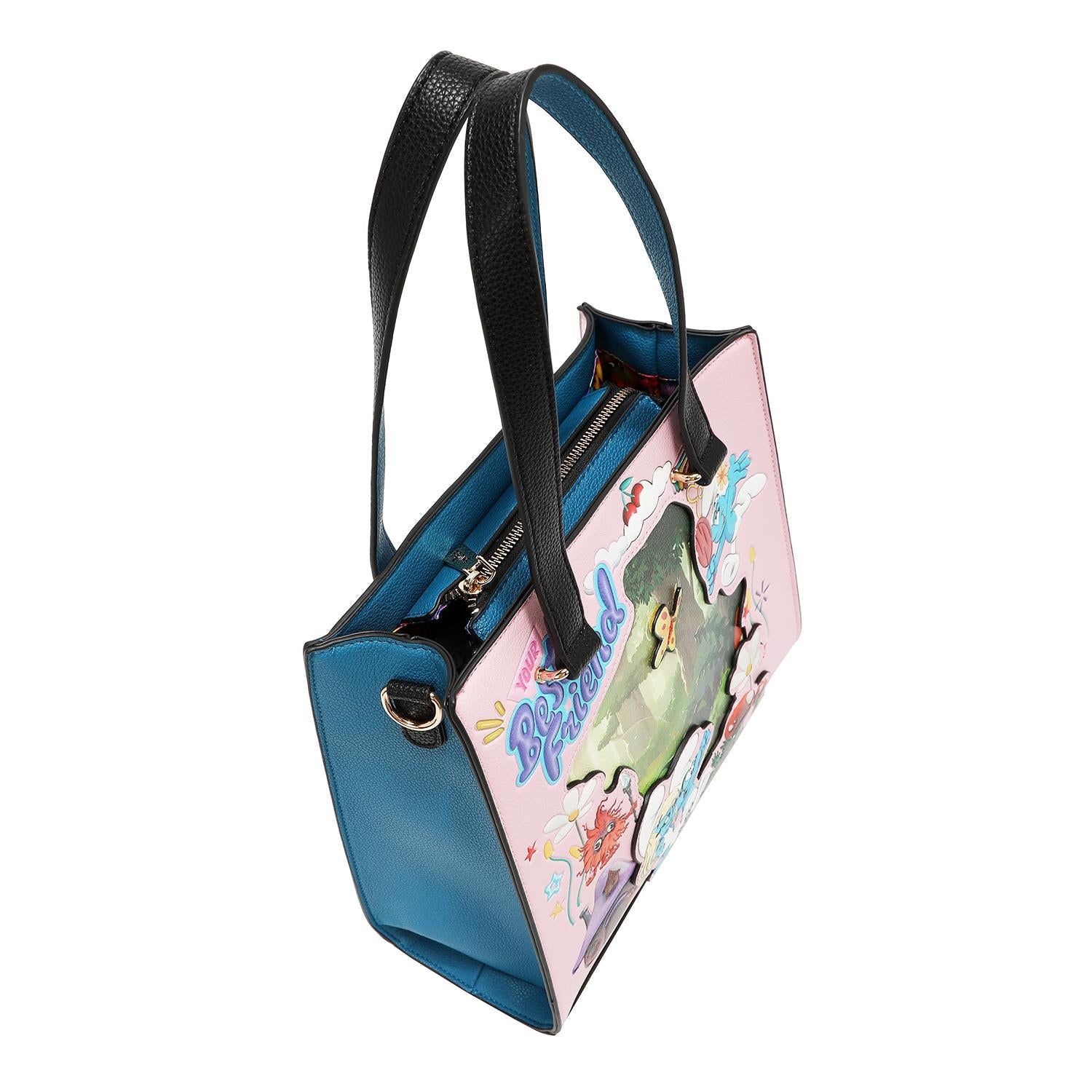 Bolsa Shopper Estampada Smurfs by Nicole Lee FW25