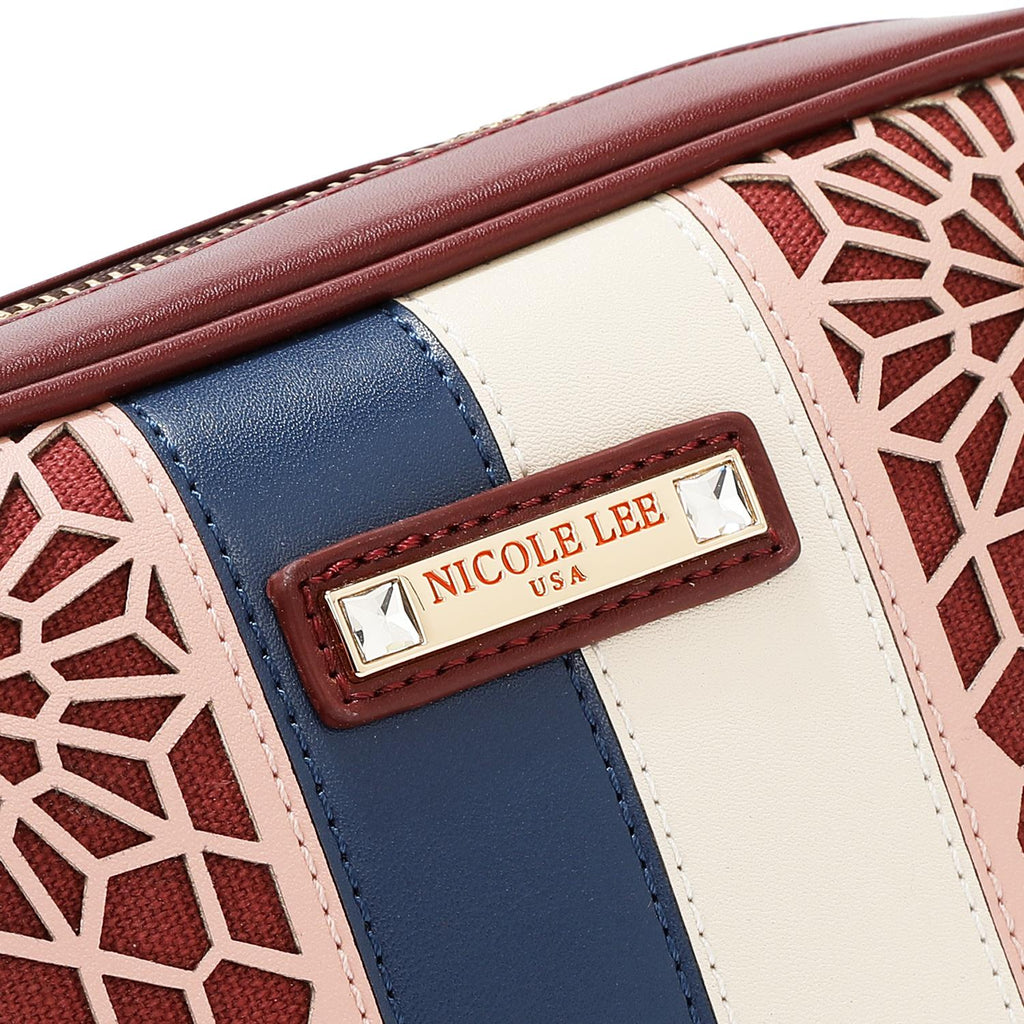 Bolsa cruzada Nicole Lee en corte láser y pedrería FW25