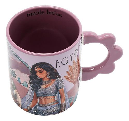 Taza Nicole Lee de Cerámica Estampada Queen Cleopatra FW25