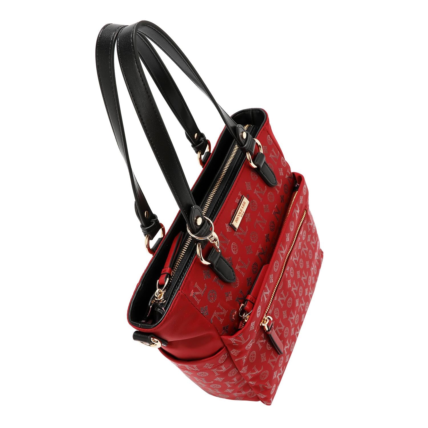 Bolsa tote Nicole Lee de nylon holográfica FW25