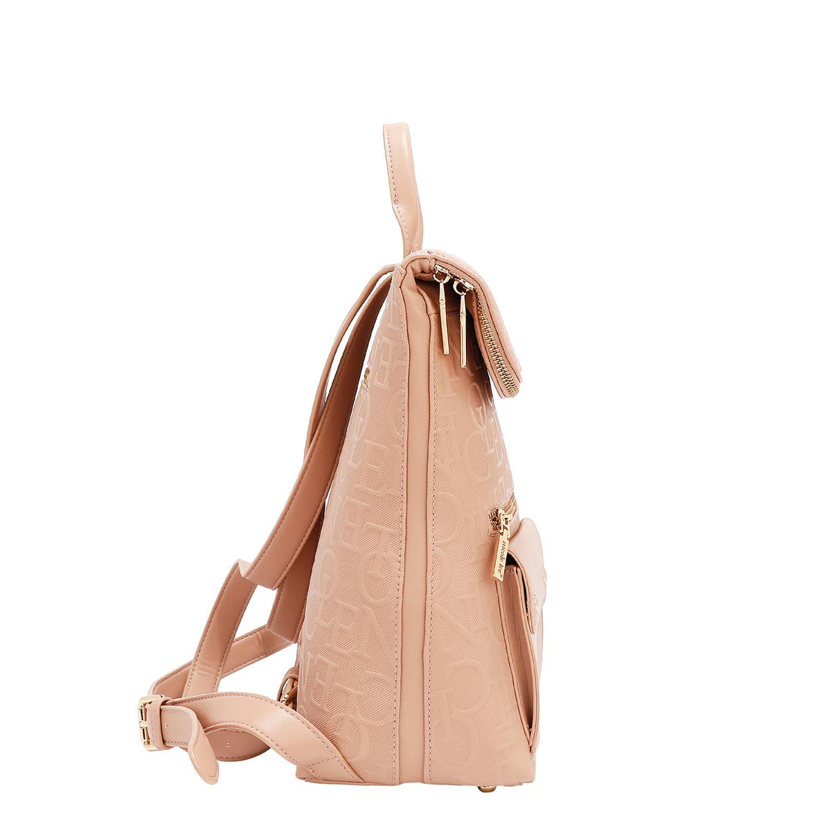 Mochila Nicole Lee Con Relieve Y Bolsitas Al Frente Fw25