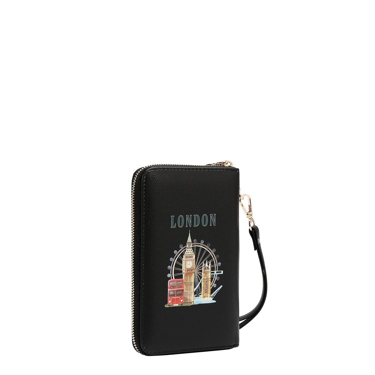 Cartera Portapasaporte Nicole Lee Estampado London Eye FW26