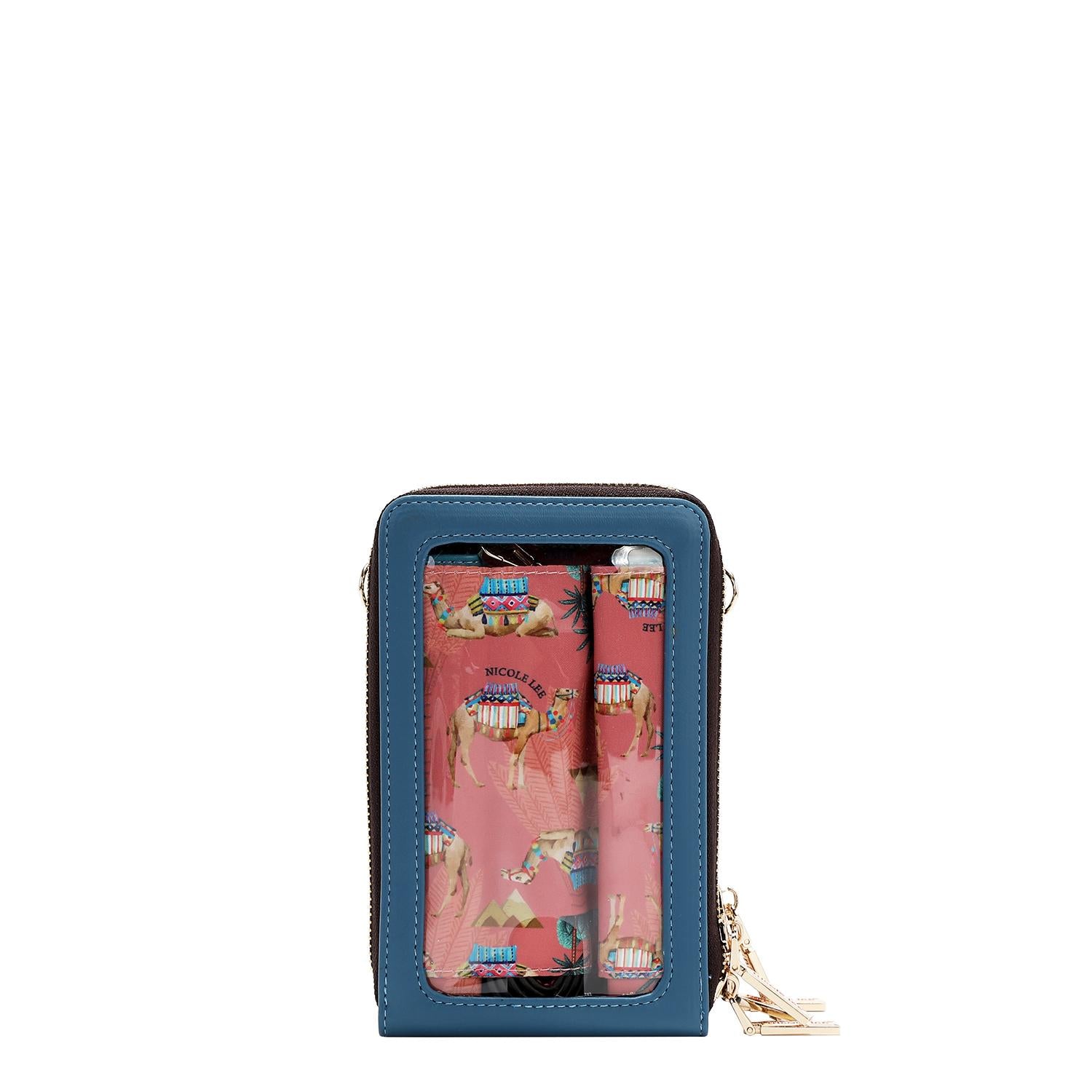 Bolsa Portacelular Nicole Lee estampada Queen Cleopatra FW25