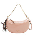 Bolsa media luna Nicole Lee acabado brillante y llavero FW25