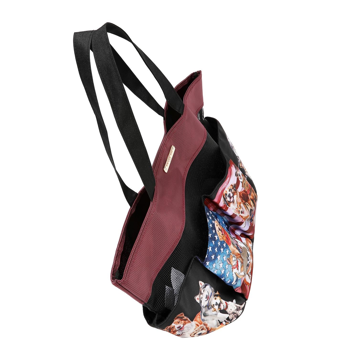 Bolsa organizadora mediana Nicole Lee naylon print Best FW25