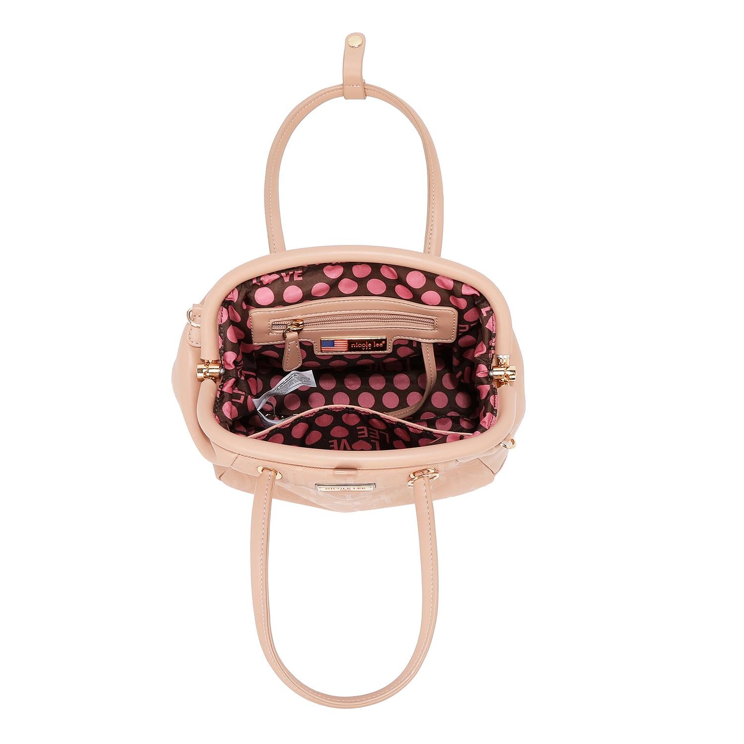 Bolsa Frame Nicole Lee Con Relieve y Asas Largas FW25