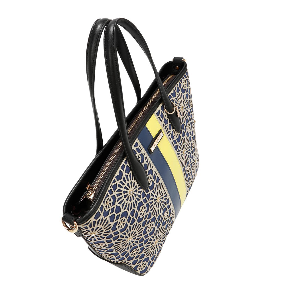 Bolsa Tote Nicole Lee Corte Láser Y Pedrería FW25