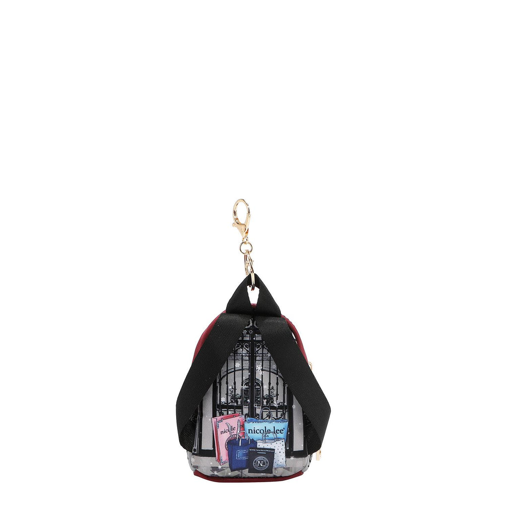 Llavero/Monedero mini Mochila Nicole Lee Print Moda FW25