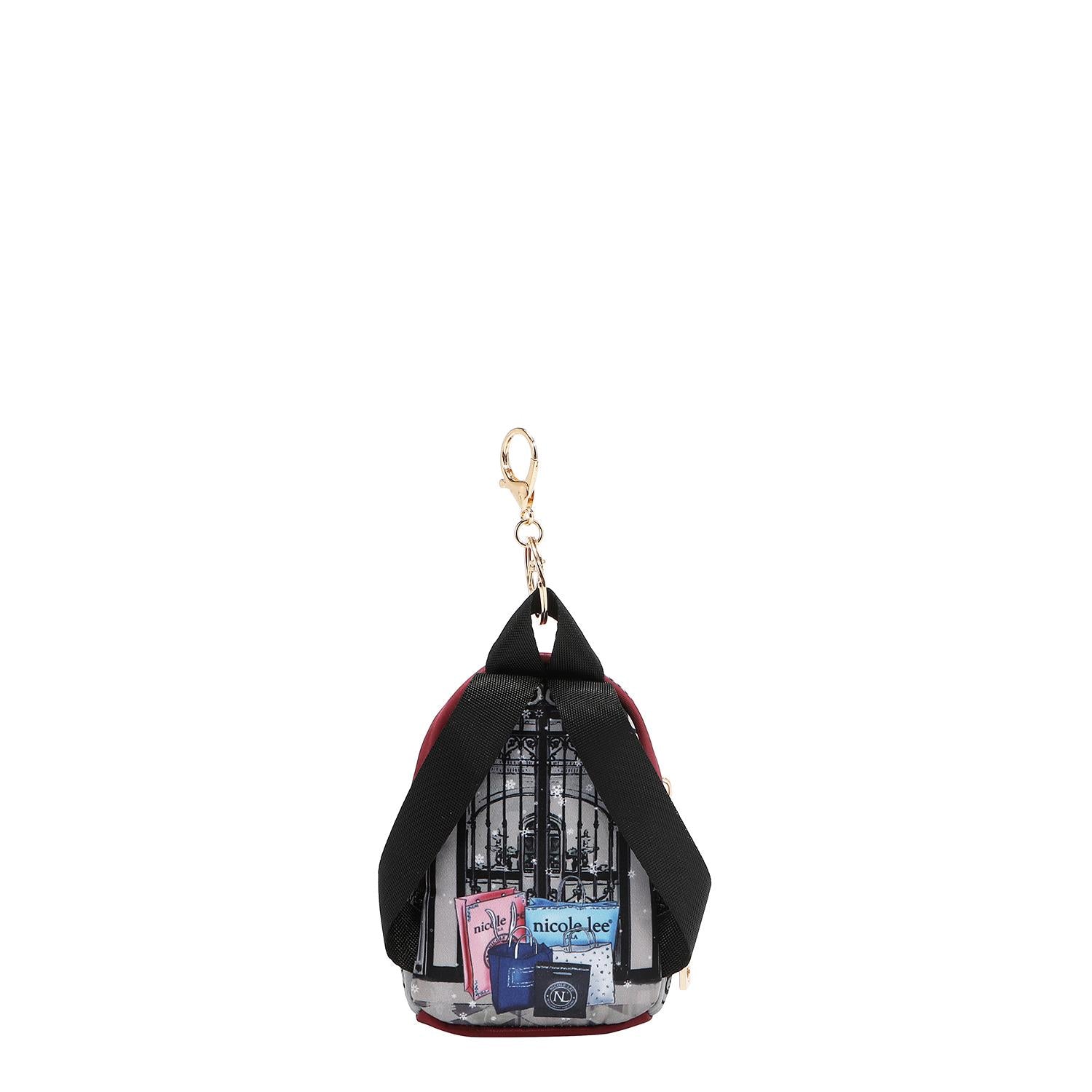 Llavero/Monedero mini Mochila Nicole Lee Print Moda FW25