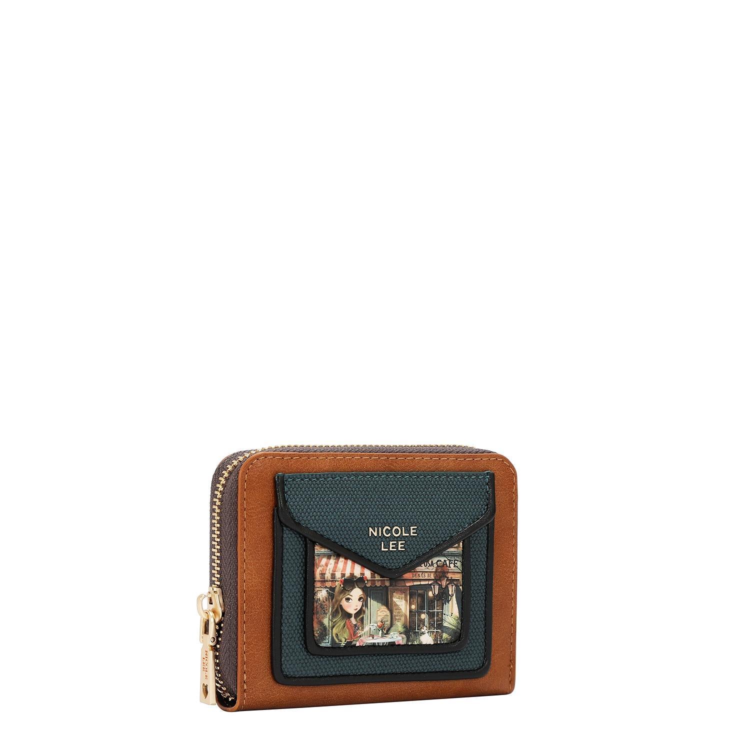 Tarjetero Nicole Lee Tipo Acordeon Print Virtual Friend SS26