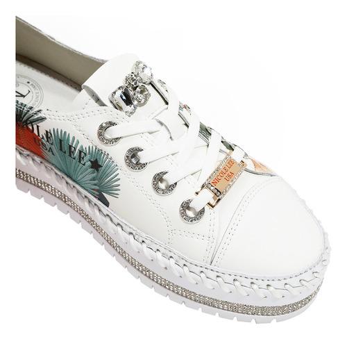 Tenis con plataforma trenzada Nicole Lee Queen Cleopatra FW25