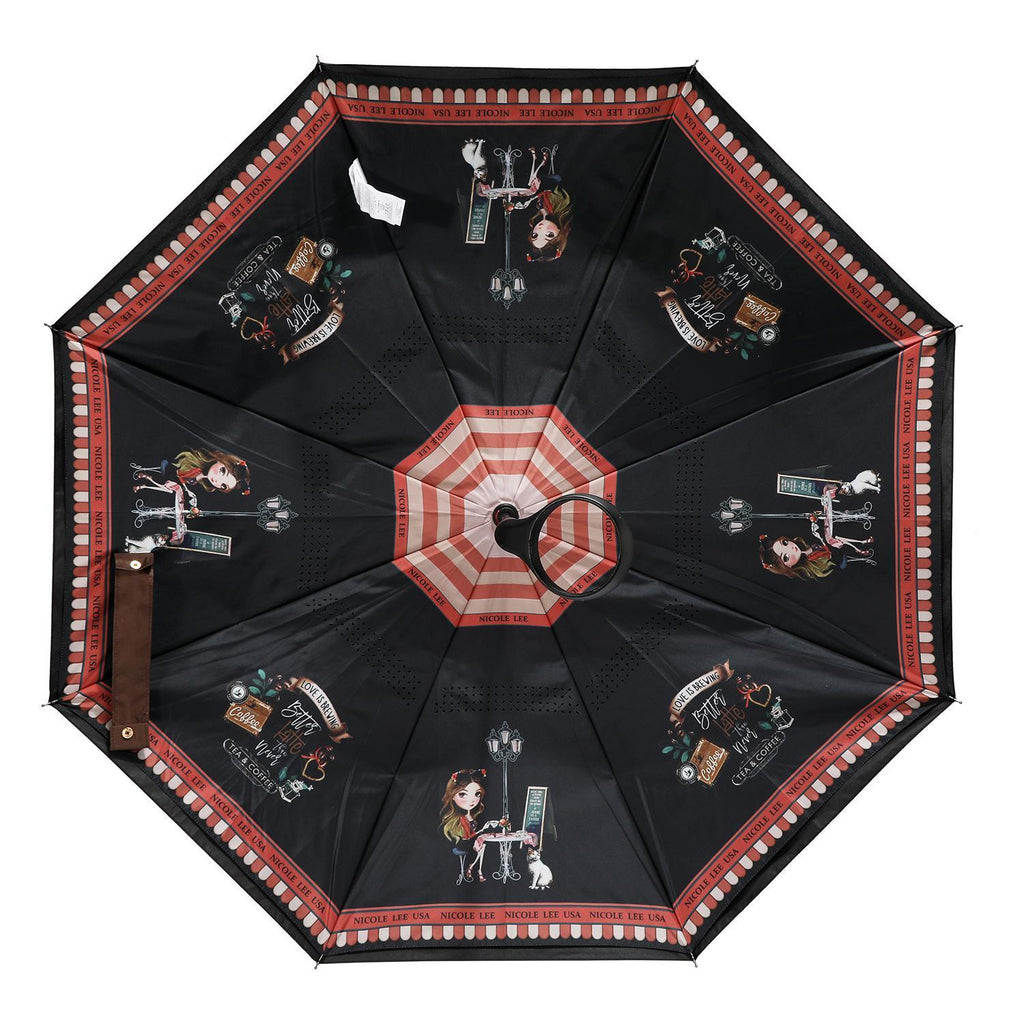 Sombrilla Nicole Lee Nylon Con Portavaso Virtual Friend SS26