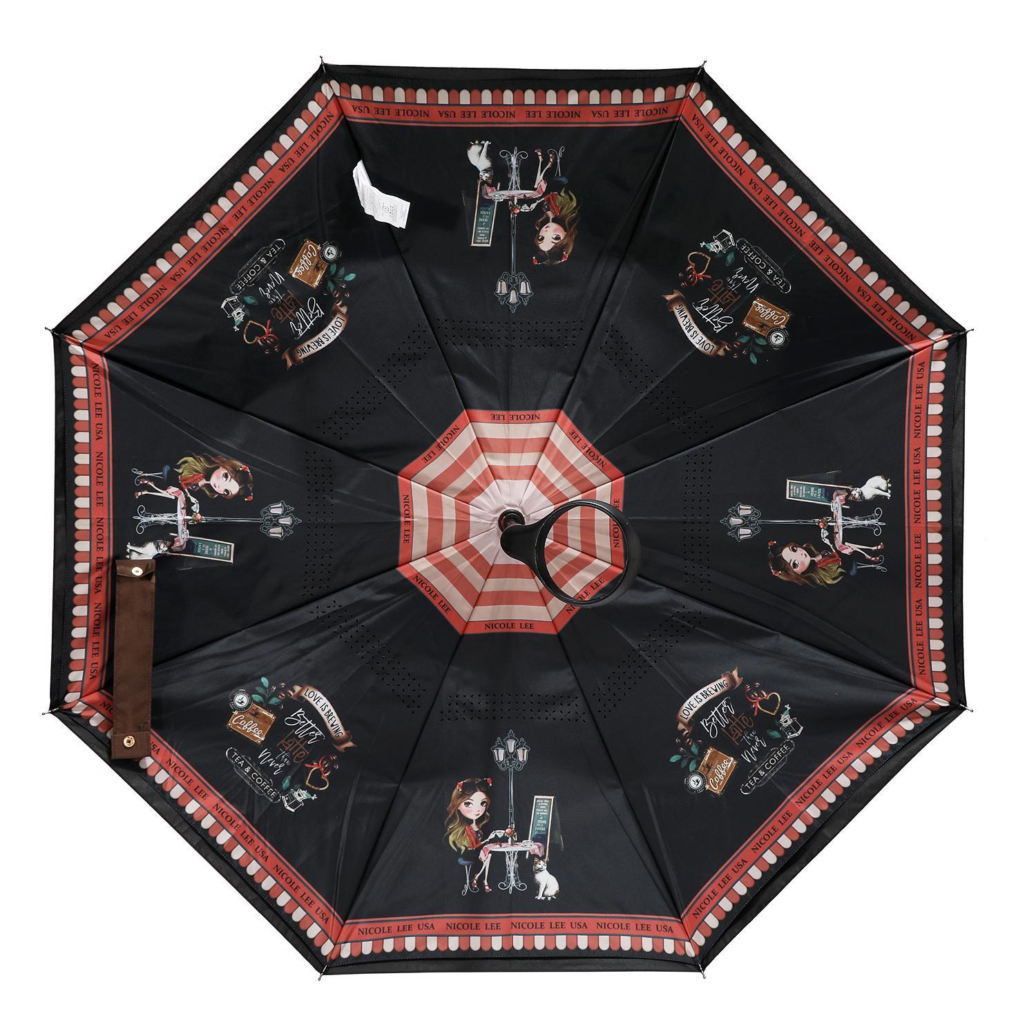 Sombrilla Nicole Lee Nylon Con Portavaso Virtual Friend SS26