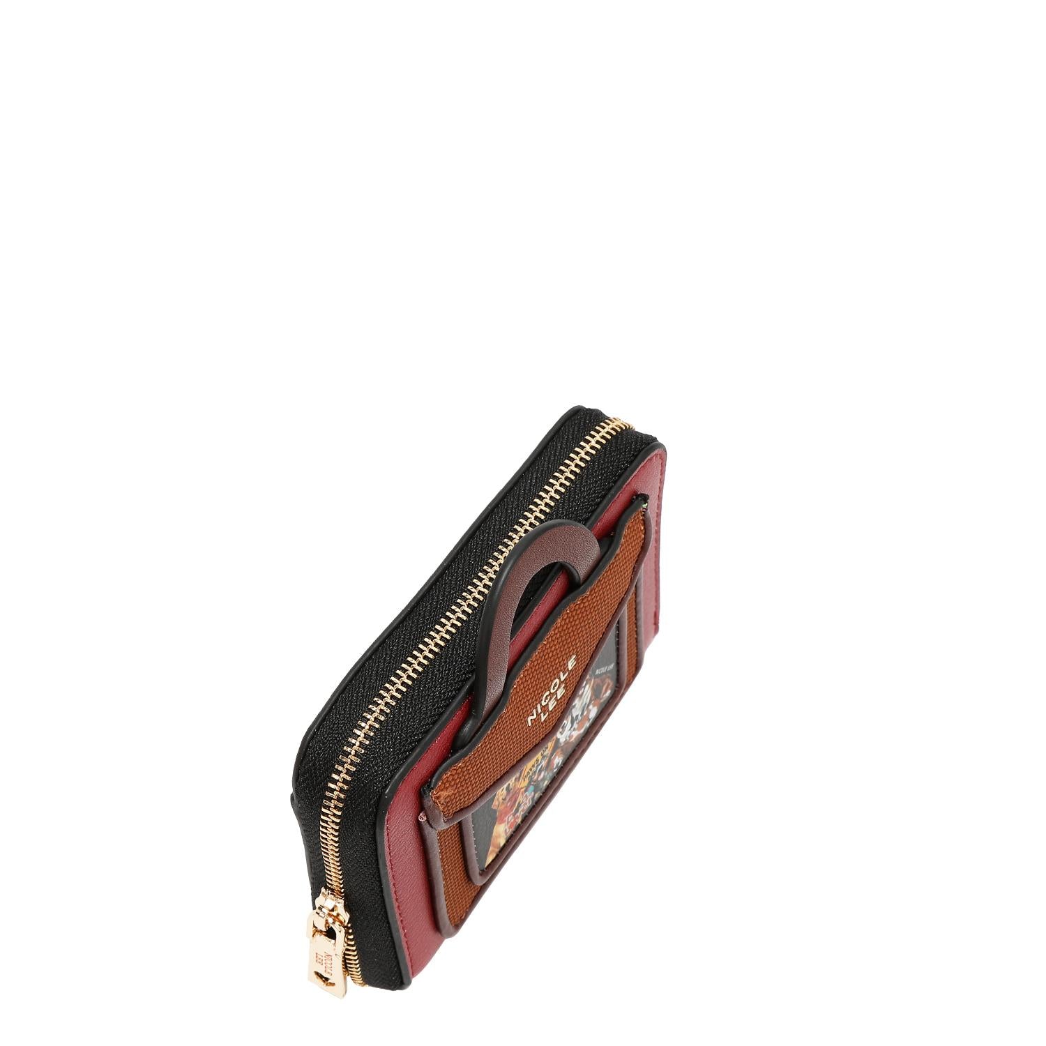 Cartera Nicole Lee compacta de cierre Print Best Smile FW25