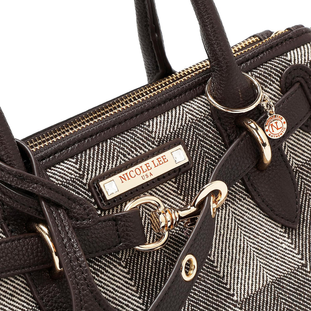 Bolsa Satchel Nicole Lee Estampado De Cuadros FW25