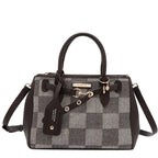 Bolsa Satchel Nicole Lee Estampado De Cuadros FW25