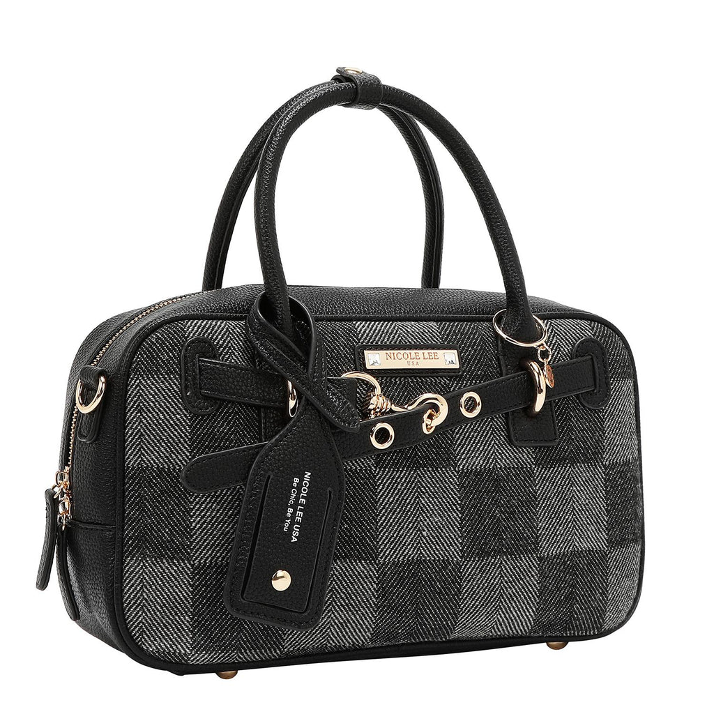 Bolsa de mano Nicole Lee estampados de cuadros FW25