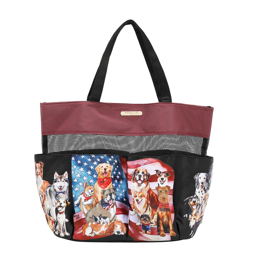 Bolsa organizadora mediana Nicole Lee naylon print Best FW25