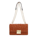 Bolsa shoulder Nicole Lee en relieve y correa de cadena FW25