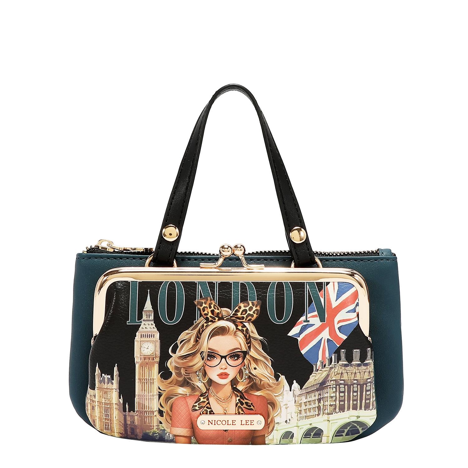 Monedero Nicole Lee Mediano Con Kisslock London Eye FW26