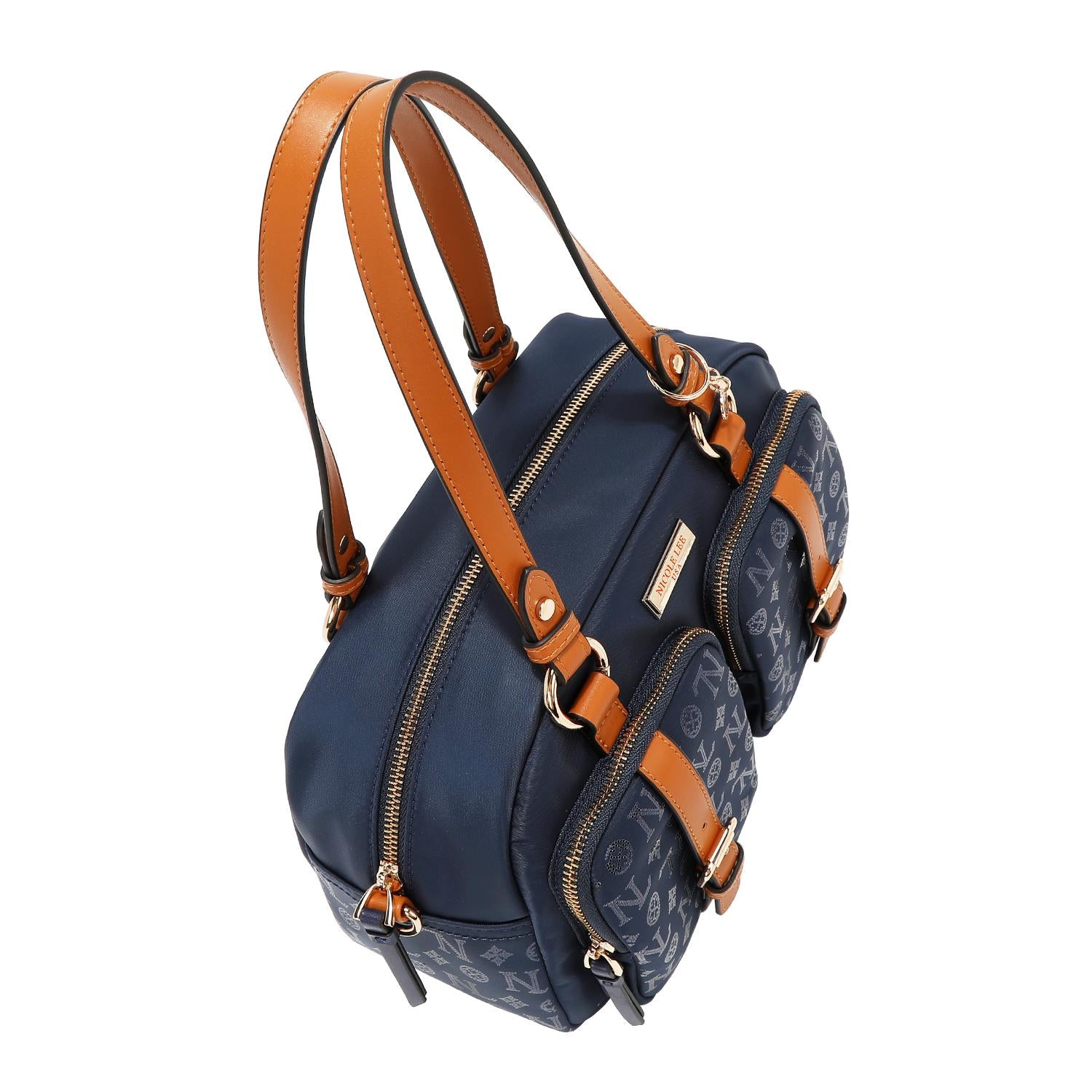 Bolsa boston Nicole Lee de nylon holográfica FW25