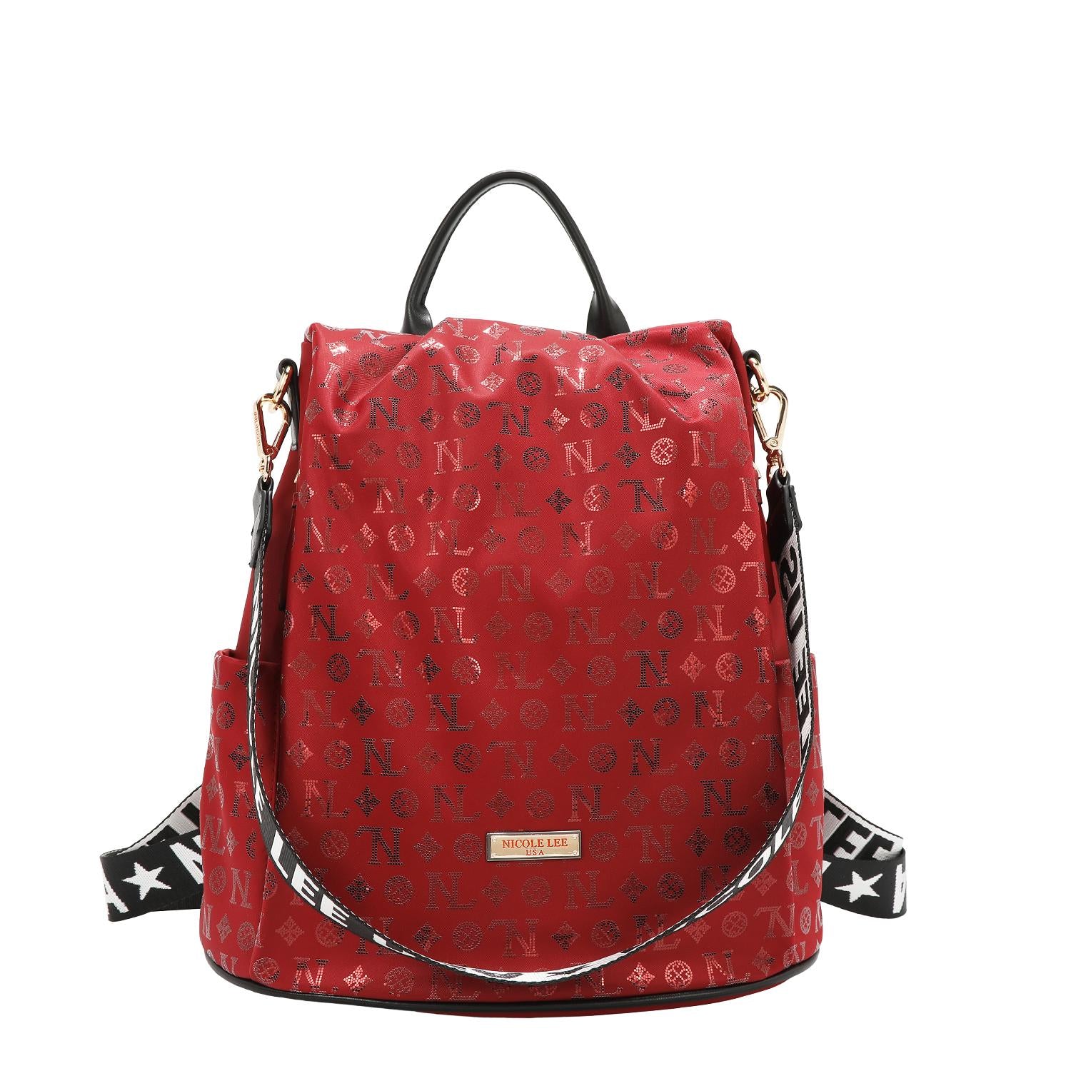 Mochila Nicole Lee de nylon holográfica FW25