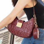 Bolsa hobo Nicole Lee en relieve con monedero FW25