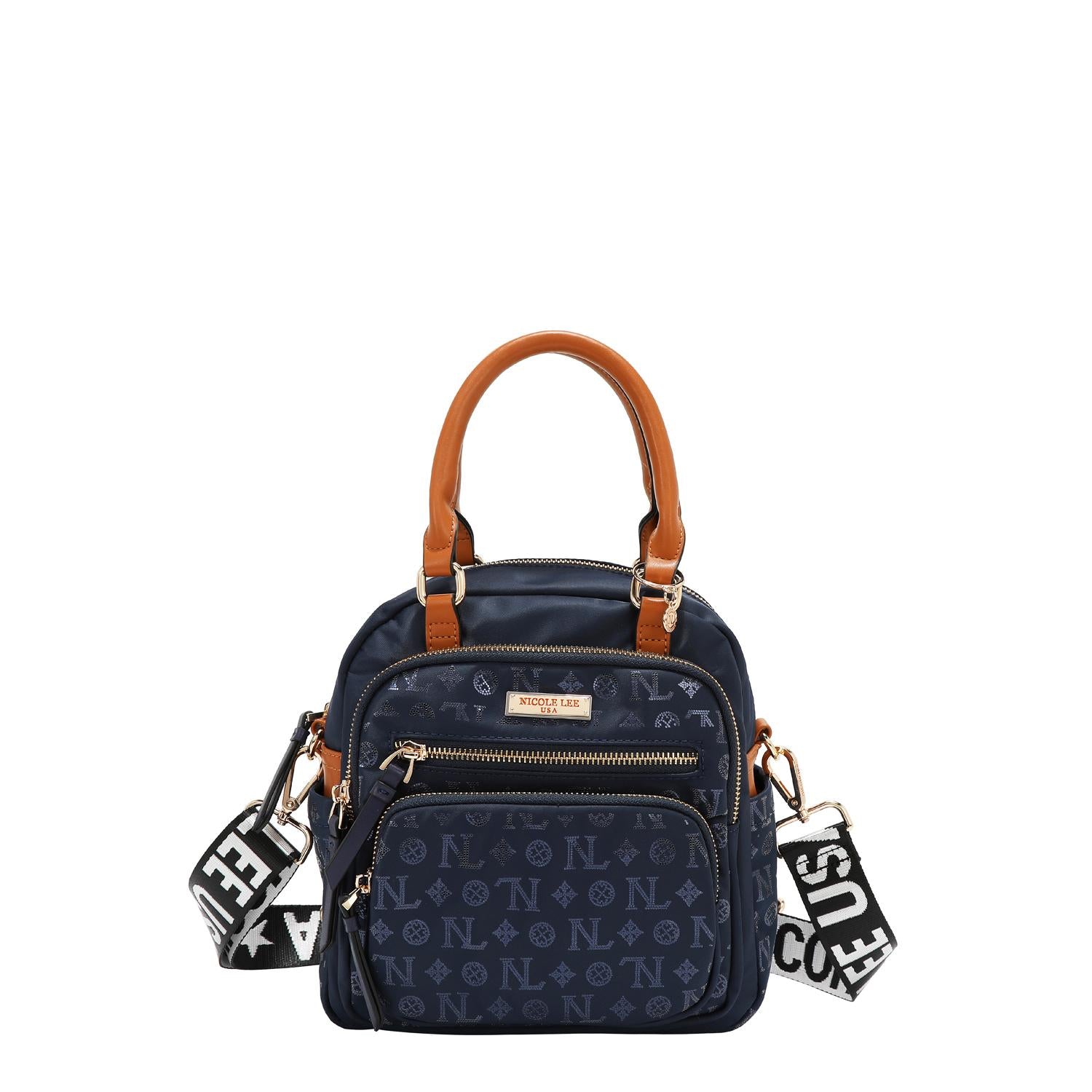 Bolsa cruzada Nicole Lee de nylon holográfica FW25