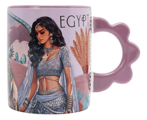Taza Nicole Lee de Cerámica Estampada Queen Cleopatra FW25
